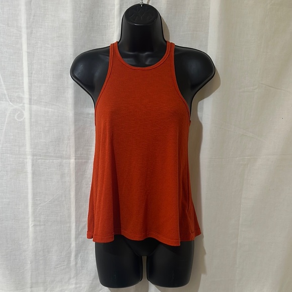 Free People Tops - Free People XS Rust Orange Racerback Tank Top